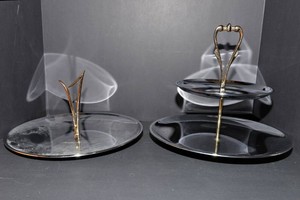 Vintage Metal Tiered Serving Trays  Includes Kromex