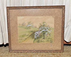 Original Antique Painting in Wooden Frame  15 x 18