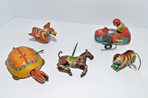 Vintage Tin Wind-Up Toys