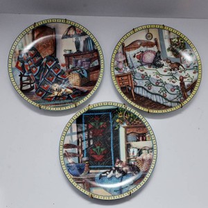 Edwin M. Knowles Cozy Country Corner Collector Plates  Set of Three