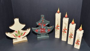Hand-Painted Wooden Christmas Decorations