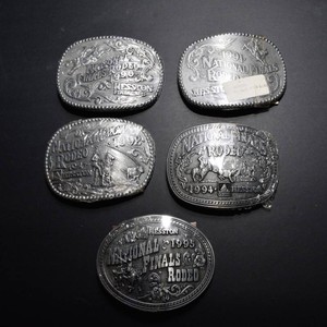 Hesston National Finals Rodeo Belt Buckles - 1990s