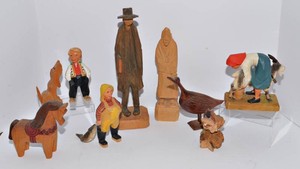 Assorted Carved Wooden Figurines