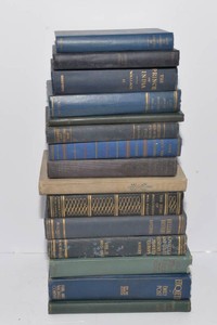 Antique Blue Hardcover Books
