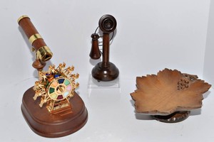 Unique Wooden Music Boxes Including San Francisco Music Box Company Kaleidoscope  Set of Three