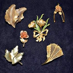 Vintage Gold-Tone Brooch Collection