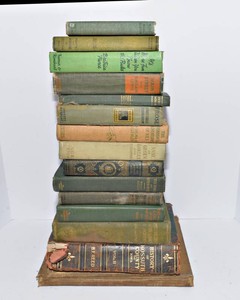 Antique Green Hardcover Books