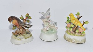 Decorative Bird Music Boxes  Set of Three