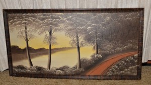 Vintage Original Nature Painting Signed Hitchcock  Framed