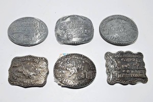 Hesston National Finals Rodeo Belt Buckles  Set of Six