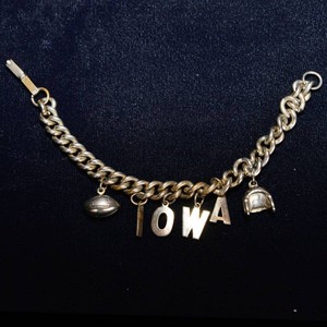 Vintage Iowa Football Charm Bracelet  7