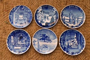 Porsgrund Norwegian Christmas Collector Plates  Set of Six
