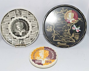 Minnesota Centennial Commemorative Items Including Red Wing Pottery