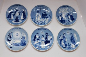 Vintage 1970s Porsgrund Norwegian Collector Plates  Set of Six