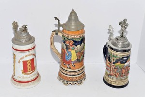 Vintage Decorative Beer Steins  Includes a Music Box