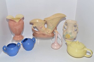 Vintage Pastel Pottery Collection  Red Wing, Hull & Lu-Ray