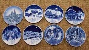 Porsgrund Norwegian Collector Plates & Decorative Plate  Set of Eight