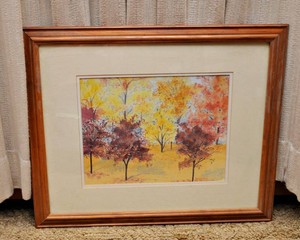 Doris C. Henry Framed Watercolor Painting  22.5 x 18.5