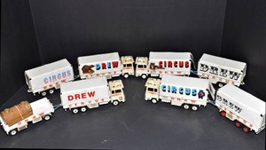 Vintage Drew Circus Model Semi Trucks  Set of Four