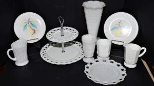 Vintage Milk Glass & Milk Glass-Style Decorative Pieces