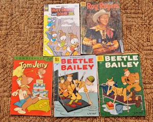 Vintage Comic Books  Roy Rogers, Beetle Bailey, Tom & Jerry & Disney