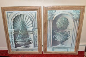 Large Coordinating Framed Artwork - Set of Two - 30.5 x 41.5