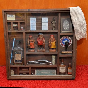 Vintage Collectibles Shadow Box Display  17 x 17