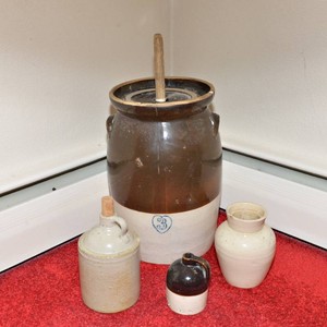Vintage Stoneware Collection Including Butter Churn