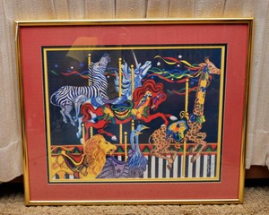 Judy Hagstrom Signed & Numbered Carousel Artwork - 24.25 x 20.25