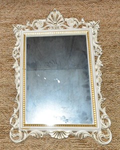 Small Vintage Wall Mirror  13 x 19.5