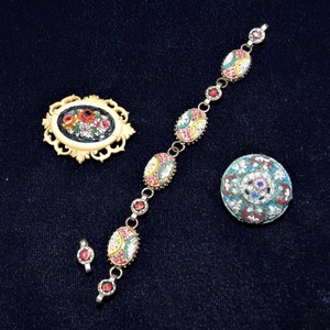 Antique Micro Mosaic Brooches & Bracelet