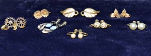 Vintage Dainty Clip-On Earrings  Eight Pairs