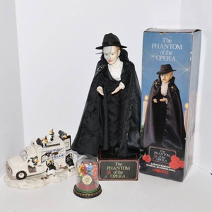 Vintage Phantom of the Opera, Beatles & Penguin Music Boxes  Set of Three