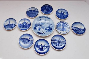 Vintage Blue & White Miniature Collector Plates