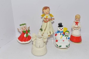 Vintage Christmas Music Boxes  Set of Five