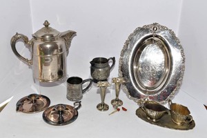 Vintage Silverplate and Silver-Tone Serving Pieces & Table Accessories