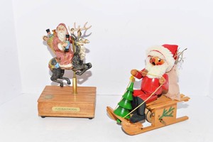 Vintage Holiday Music Boxes  Set of Two