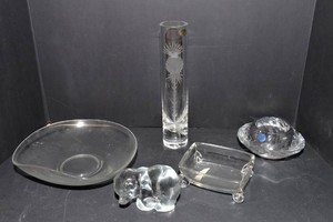 Clear Glassware Including Royal Copenhagen Crystal