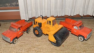 Vintage Tonka Construction Trucks  Roller & Dump Trucks  Set of Three