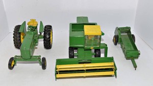 Vintage John Deere Die-Cast Toy Models  Set of Three