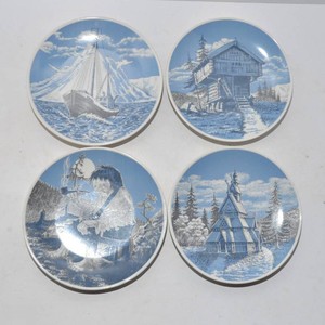 Porsgrund Norwegian Collector Plates  Set of Four
