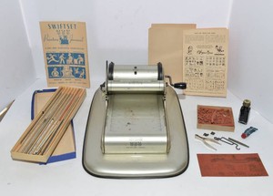 Vintage Superior Rotary Printing Press with Accessories