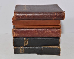 Antique Leather-Style Bound Poetry & Literature Books  1880s1910s
