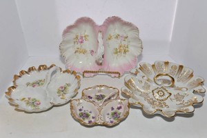 Vintage Ornate Porcelain Serving Dishes  Set of Four
