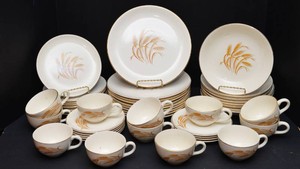 Vintage Homer Laughlin Golden Wheat Dinnerware  Service for Eight