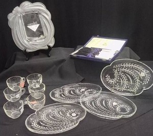 VINTAGE  ANTIQUE GLASS LOT PLUS