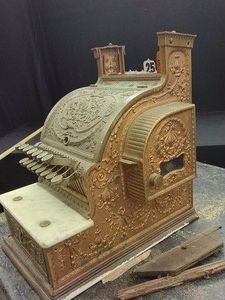ANTIQUE BRASS NATIONAL CASH REGISTER