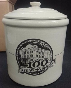 NEW IN BOX  COLLECTIBLE RED WING SHOE STONEWARE - 100 YEAR TIMELINE