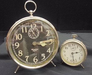 RARE PAIR - BIG BEN & BABY BEN ALARM CLOCKS