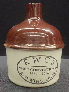 COLLECTORS CONVENTION  RED WING STONEWARE MINIATURE JUG